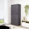 Shoe Cabinet Grey 80x39x178 cm Engineered Wood Colour grey Quantity in Package 1 Number of Number of shelves 