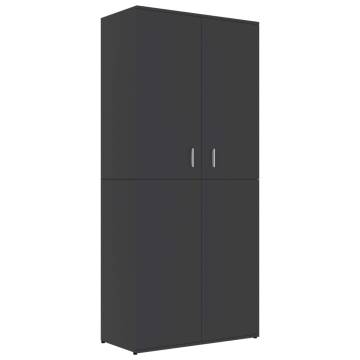 Elegant Grey Shoe Cabinet - 80x39x178 cm | Hipomarket