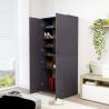 Elegant Grey Shoe Cabinet - 80x39x178 cm | Hipomarket