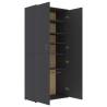 Elegant Grey Shoe Cabinet - 80x39x178 cm | Hipomarket