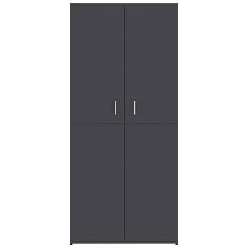 Elegant Grey Shoe Cabinet - 80x39x178 cm | Hipomarket