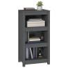 Book Cabinet Grey 50x35x97 cm - Solid Pine Wood Storage