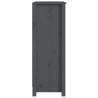 Book Cabinet Grey 50x35x97 cm - Solid Pine Wood Storage