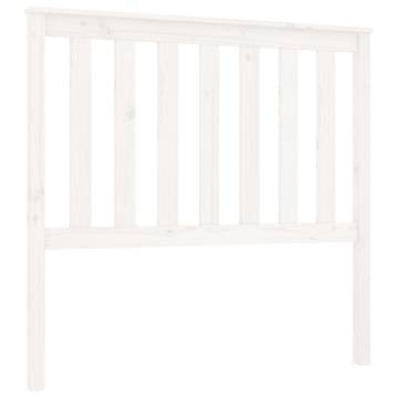 Stylish White Bed Headboard | Solid Pine 106x6x101 cm