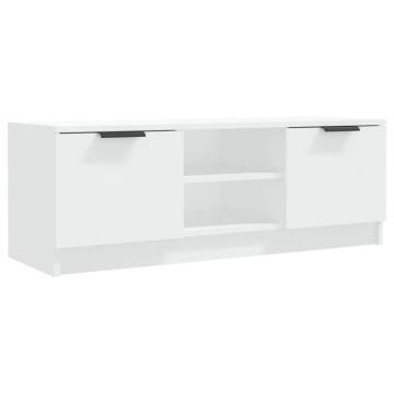 Stylish White TV Cabinet 102x35x36.5 cm - HipoMarket