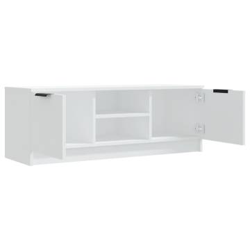 Stylish White TV Cabinet 102x35x36.5 cm - HipoMarket