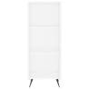 Elegant Highboard High Gloss White - 34.5x32.5x180 cm