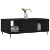 Elegant Black Coffee Table 90x50 cm | Engineered Wood