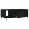 Elegant Black Coffee Table 90x50 cm | Engineered Wood