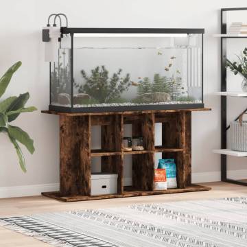 Stylish Aquarium Stand Smoked Oak - 120x40x60 cm