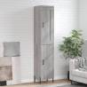 Highboard Grey Sonoma 34.5x34x180 cm Engineered Wood Colour grey sonoma Quantity in Package 1 Model 1 door 