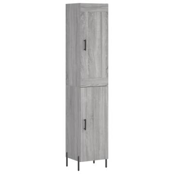 Highboard Grey Sonoma - Stylish Engineered Wood Storage Unit