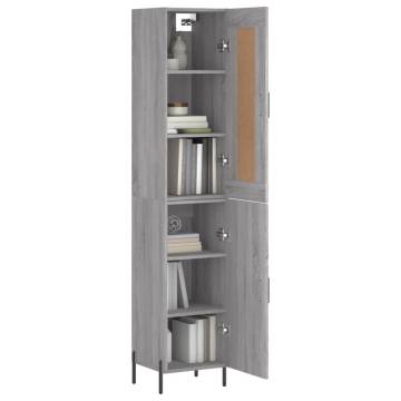 Highboard Grey Sonoma - Stylish Engineered Wood Storage Unit