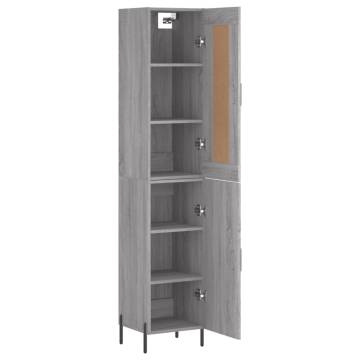 Highboard Grey Sonoma - Stylish Engineered Wood Storage Unit