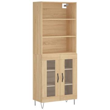 Stylish Highboard Sonoma Oak - 69.5x34x180 cm | HipoMarket