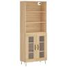 Stylish Highboard Sonoma Oak - 69.5x34x180 cm | HipoMarket