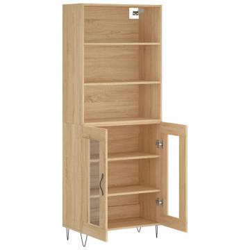 Stylish Highboard Sonoma Oak - 69.5x34x180 cm | HipoMarket