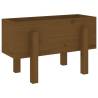 Garden Planter Honey Brown - Solid Pine Wood 62x30x38 cm