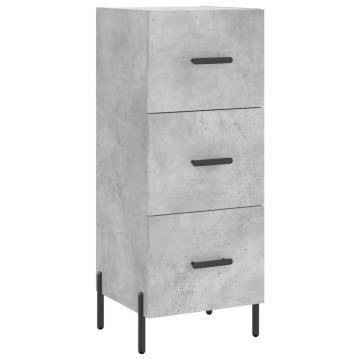 Stylish Highboard in Concrete Grey - 34.5x34x180 cm