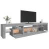 TV Cabinet with LED Lights Grey Sonoma - Modern & Stylish