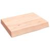 Untreated Solid Wood Bathroom Countertop 40x30 cm - Hipo Market