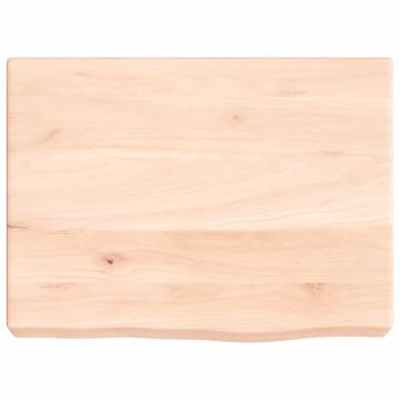 Untreated Solid Wood Bathroom Countertop 40x30 cm - Hipo Market