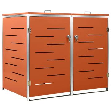 Double Wheelie Bin Shed - Sturdy Stainless Steel Storage