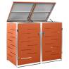 Double Wheelie Bin Shed - Sturdy Stainless Steel Storage