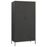 Stylish Anthracite Wardrobe - 90x50x180 cm Steel Storage Solution