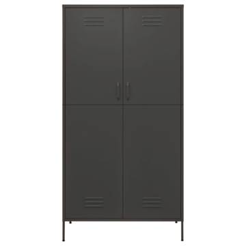 Stylish Anthracite Wardrobe - 90x50x180 cm Steel Storage Solution