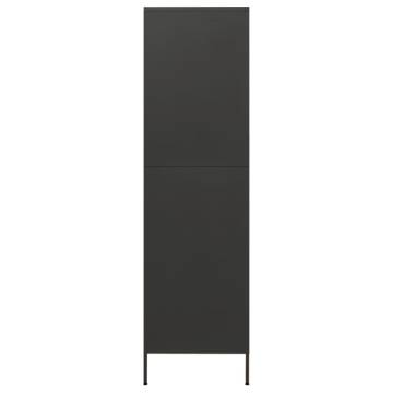 Stylish Anthracite Wardrobe - 90x50x180 cm Steel Storage Solution