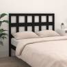 Black Solid Wood Pine Bed Headboard | Stylish & Rustic Design