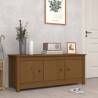 Shoe Cabinet Honey Brown - Solid Pine Wood, 110x38x45.5 cm