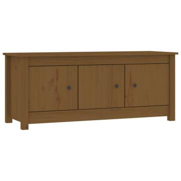 Shoe Cabinet Honey Brown - Solid Pine Wood, 110x38x45.5 cm