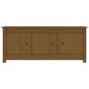 Shoe Cabinet Honey Brown - Solid Pine Wood, 110x38x45.5 cm