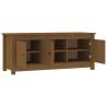 Shoe Cabinet Honey Brown - Solid Pine Wood, 110x38x45.5 cm