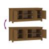 Shoe Cabinet Honey Brown - Solid Pine Wood, 110x38x45.5 cm