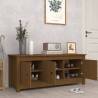 Shoe Cabinet Honey Brown - Solid Pine Wood, 110x38x45.5 cm