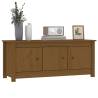 Shoe Cabinet Honey Brown - Solid Pine Wood, 110x38x45.5 cm