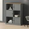 Bookcase VIGO Grey 90x35x114.5 cm Solid Wood Pine Colour grey Quantity in Package 1 