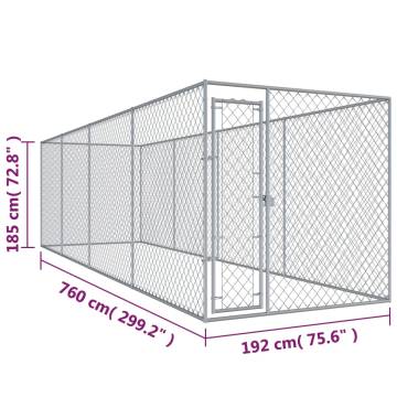 Durable Outdoor Dog Kennel 760x192 cm - Safe & Spacious