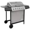 Gas BBQ Grill with 6 Burners Black and Silver (FR/BE/IT/UK/NL only) Colour black and silver Model 6 burners Number of 1 