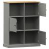 Bookcase VIGO Grey 90x35 cm | Solid Pine Wood Storage