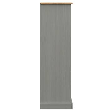 Bookcase VIGO Grey 90x35 cm | Solid Pine Wood Storage