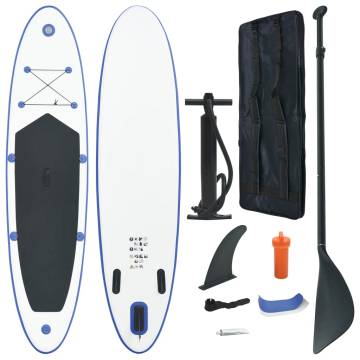 Inflatable Stand Up Paddleboard Set - Blue & White