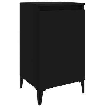 Stylish Black Bedside Cabinet - 40x35x70 cm | Hipo Market