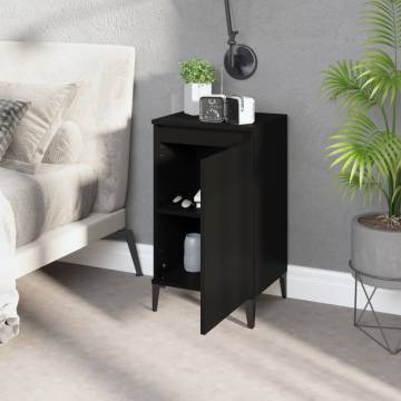 Stylish Black Bedside Cabinet - 40x35x70 cm | Hipo Market