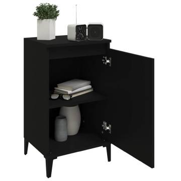 Stylish Black Bedside Cabinet - 40x35x70 cm | Hipo Market