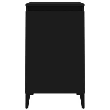 Stylish Black Bedside Cabinet - 40x35x70 cm | Hipo Market