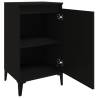 Stylish Black Bedside Cabinet - 40x35x70 cm | Hipo Market